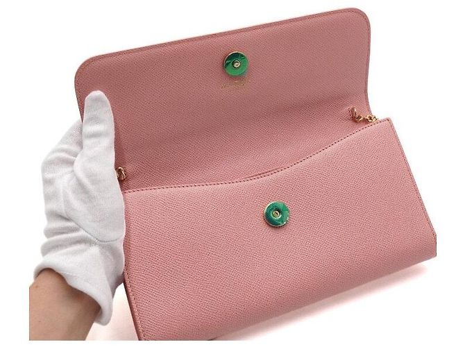 Salvatore Ferragamo Mini Clutch con Fiocco Rosa e Borsa a Tracolla con Catena Dorata - vista 5