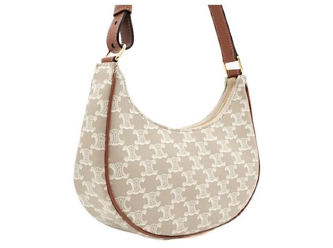 Céline Borsa Hobo Triomphe Ava Beige Marrone - vista 3