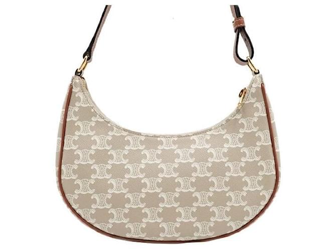Céline Borsa Hobo Triomphe Ava Beige Marrone - vista 4