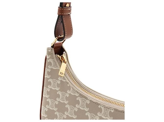 Céline Borsa Hobo Triomphe Ava Beige Marrone - vista 7
