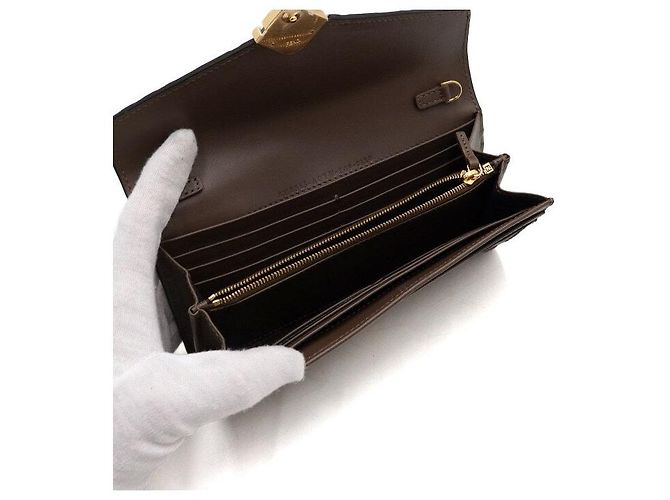 Fendi Borsa a tracolla portafoglio con catena WOC FF Diamond marrone e nero - vista 7