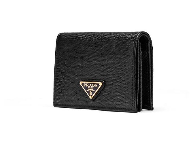Gucci Saffiano Triangular Logo Black Women's Wallet - view 5