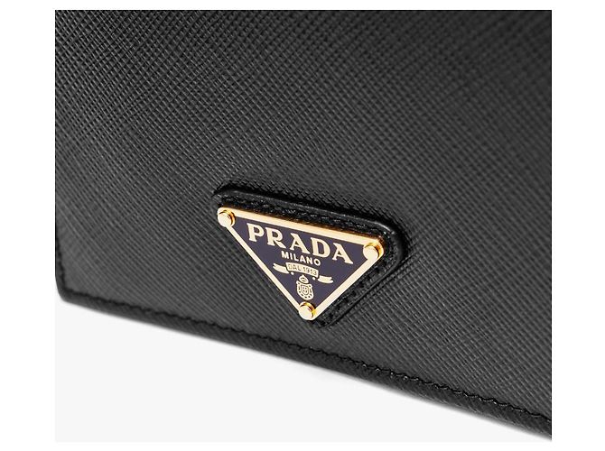 Gucci Saffiano Triangular Logo Black Women's Wallet - view 9