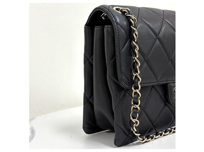 Chanel Borsa a Tracolla Season Chain Nera Nero - vista 7