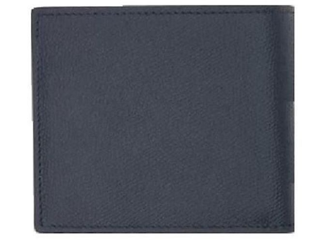 Burberry Men's Check Lined Grain Leather Wallet Black - view 9