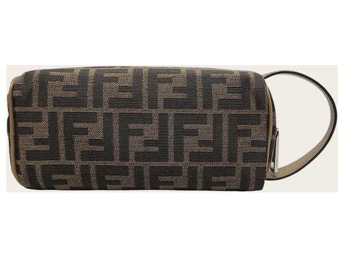 Fendi Necessaire in jacquard Small Marrone - vista 6