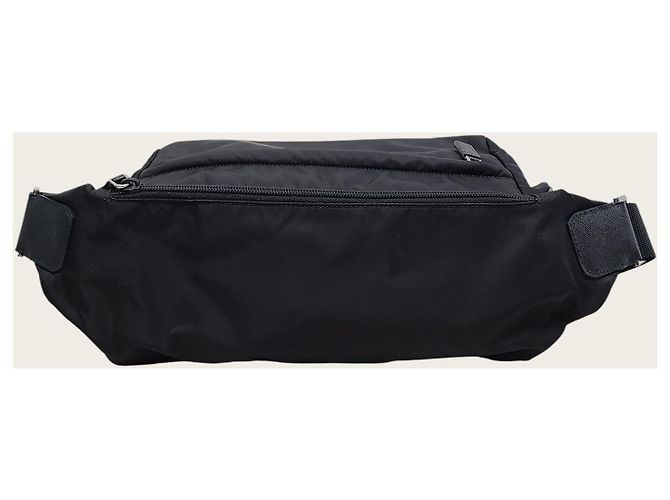 Prada Borsa a Tracolla Biker Medium in Re-Nylon Saffiano Nero - vista 6