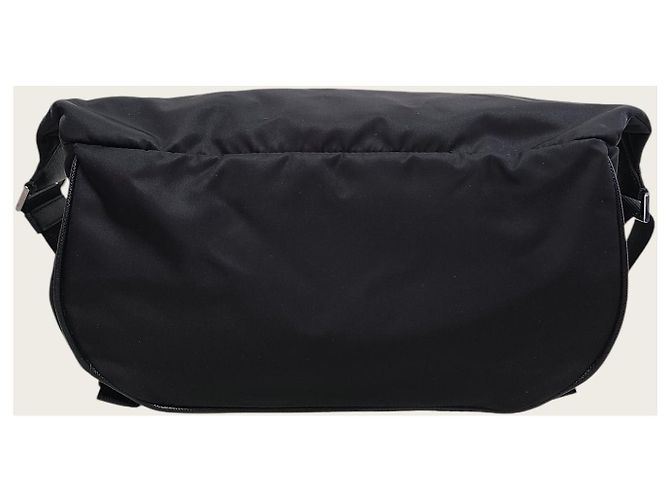 Prada Borsa a Tracolla Biker Medium in Re-Nylon Saffiano Nero - vista 7
