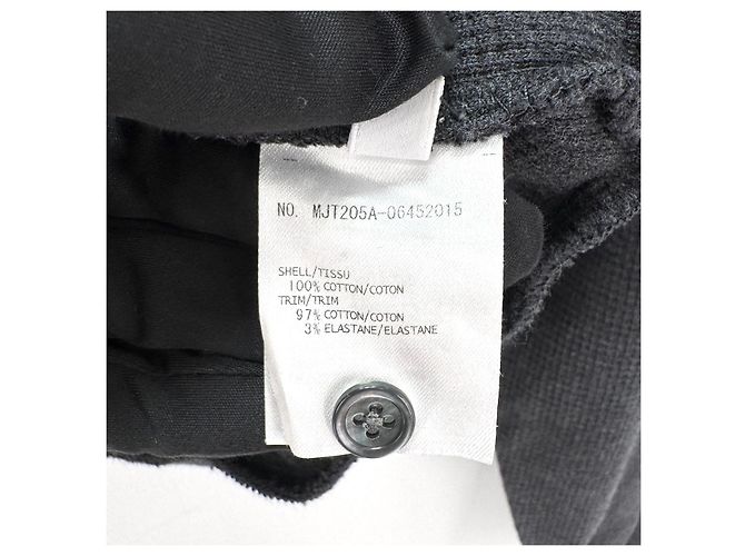 Thom Browne Waffel-Sweatshirt mit diagonalen Streifen Grau Braun - Ansicht 10