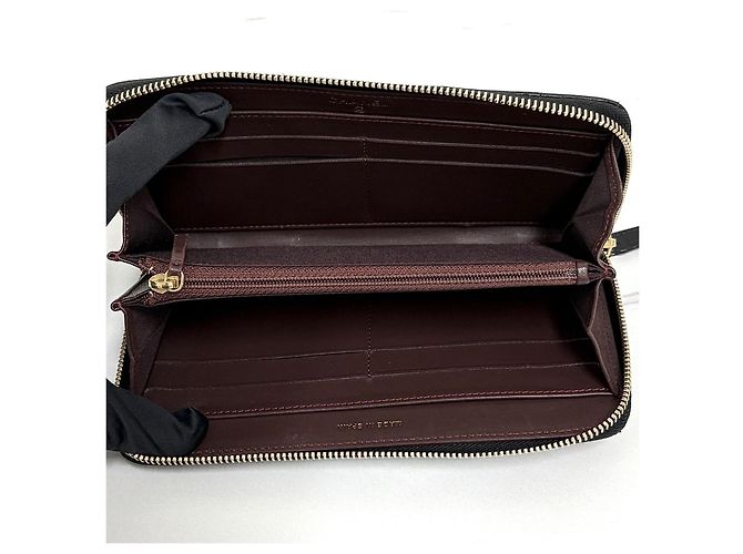 Chanel Logo Zip Long Wallet Schwarz - Ansicht 10