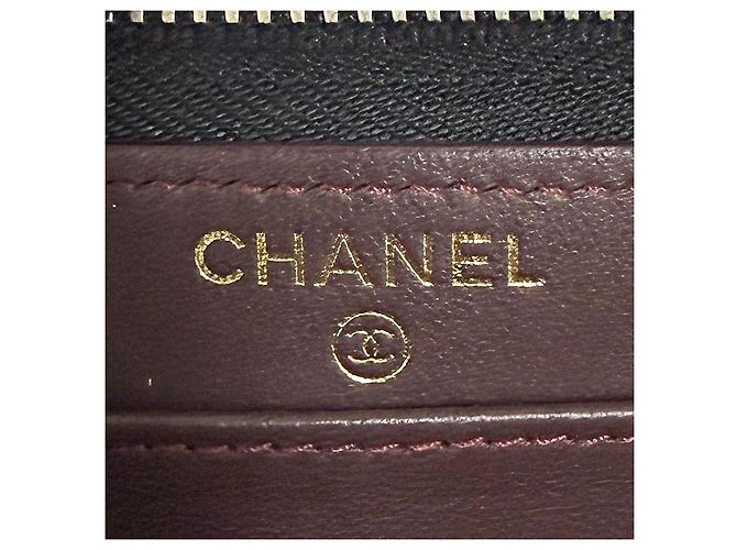 Chanel Logo Zip Long Wallet Schwarz - Ansicht 11
