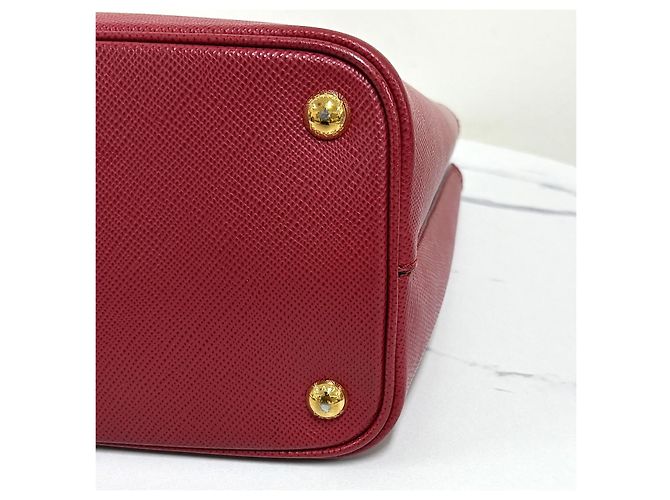 Prada Saffiano Panier Tote Bag Medium Rot - Ansicht 13