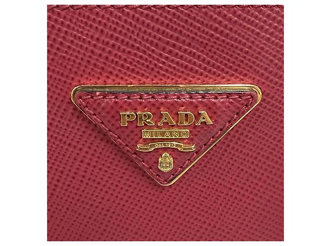 Prada Saffiano Panier Tote Bag Medium Rot - Ansicht 8