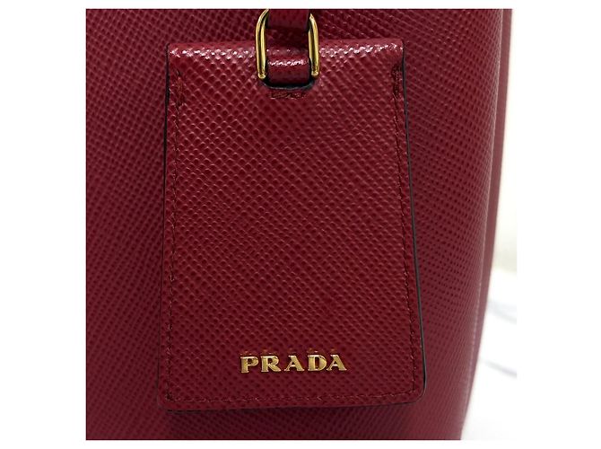 Prada Saffiano Panier Tote Bag Medium Rot - Ansicht 9