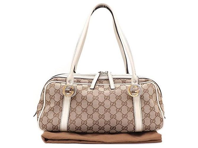 Gucci Mini borsa Boston e borsa a tracolla in jacquard logo GG Marrone - vista 10
