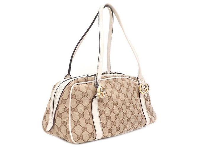 Gucci Mini borsa Boston e borsa a tracolla in jacquard logo GG Marrone - vista 2
