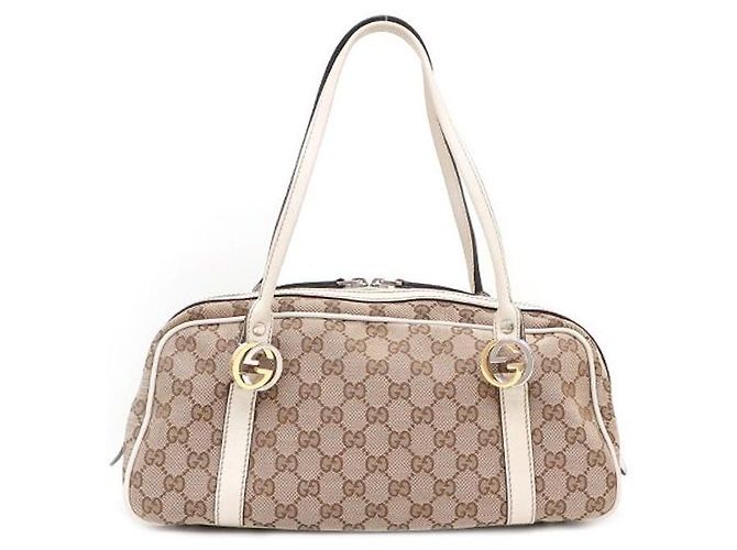 Gucci Mini borsa Boston e borsa a tracolla in jacquard logo GG Marrone - vista 3