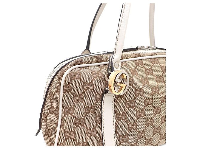 Gucci Mini borsa Boston e borsa a tracolla in jacquard logo GG Marrone - vista 5