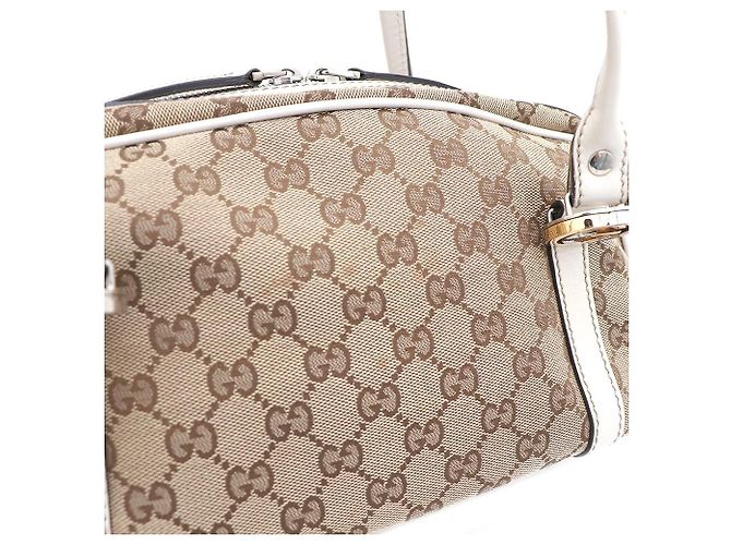Gucci Mini borsa Boston e borsa a tracolla in jacquard logo GG Marrone - vista 6