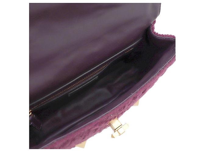 Valentino Borsa Tote e Crossbody Roman Stud Porpora - vista 10