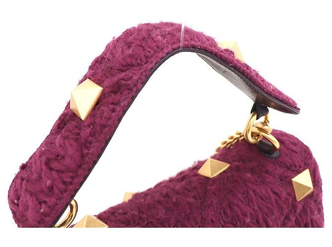 Valentino Borsa Tote e Crossbody Roman Stud Porpora - vista 4