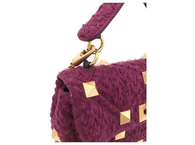 Valentino Borsa Tote e Crossbody Roman Stud Porpora - vista 5