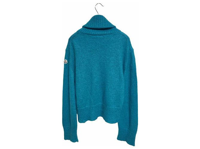 Moncler Jersey de punto de cuello alto de mohair para mujer Verde - vista 2
