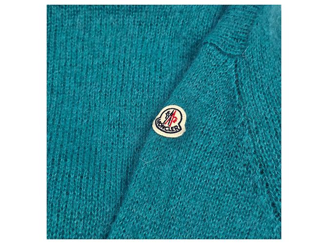 Moncler Jersey de punto de cuello alto de mohair para mujer Verde - vista 3