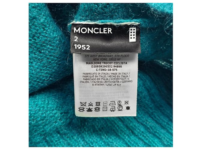 Moncler Jersey de punto de cuello alto de mohair para mujer Verde - vista 6