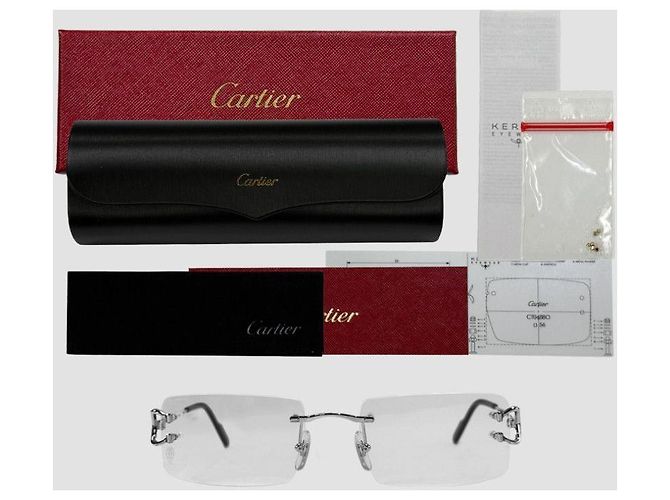 Cartier Brillen randlos Silver Silber - Ansicht 23