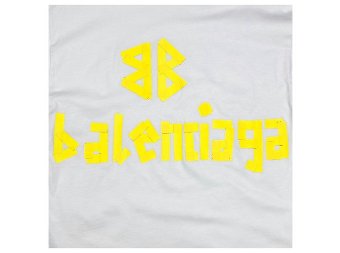 Balenciaga Tape Type T-Shirt mit kurzen Ärmeln Weiß - Ansicht 4