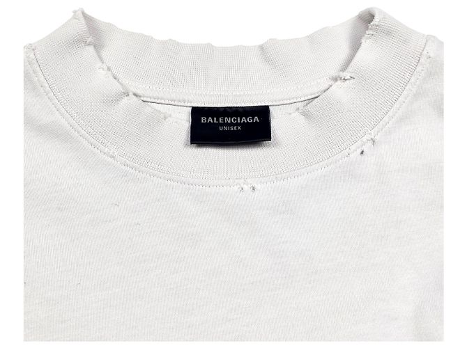 Balenciaga Tape Type T-Shirt mit kurzen Ärmeln Weiß - Ansicht 5