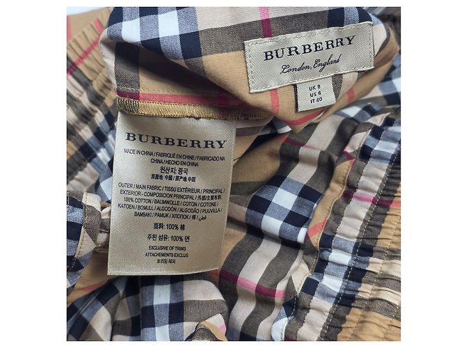 Burberry Pantalones de satén Nova Check Castaño - vista 5