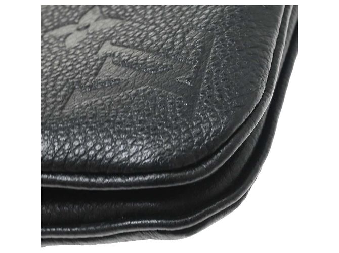 Louis Vuitton Double Zip Pochette Monogram Empreinte Leather Nero - vista 5
