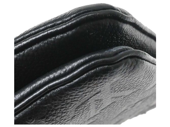 Louis Vuitton Double Zip Pochette Monogram Empreinte Leather Nero - vista 6