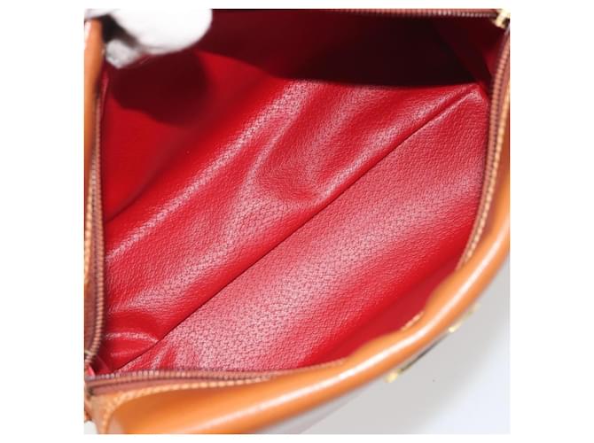 Céline Celine Vintage Circle Logo Leather Small Marrone - vista 5