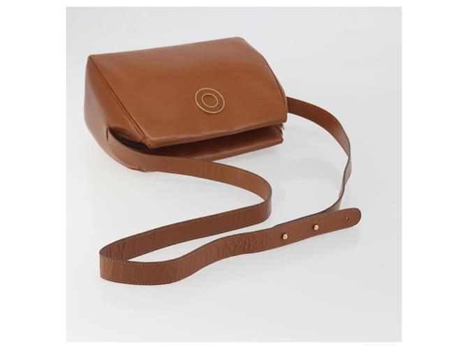 Céline Celine Vintage Circle Logo Leather Small Marrone - vista 7