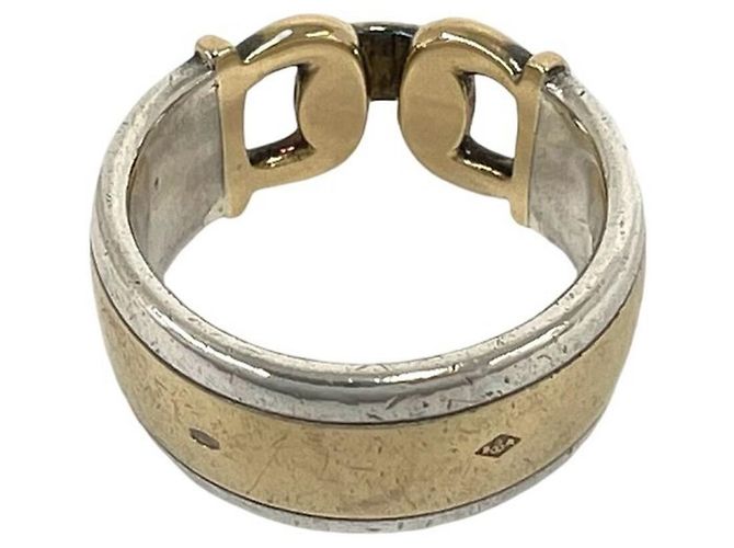 Ring Hermès Anel Montevideo HERMES Prata Dourado - vista 6
