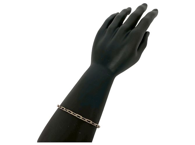 Bracciale con charm Cartier Santos de Cartier in oro bianco 18K - vista 2