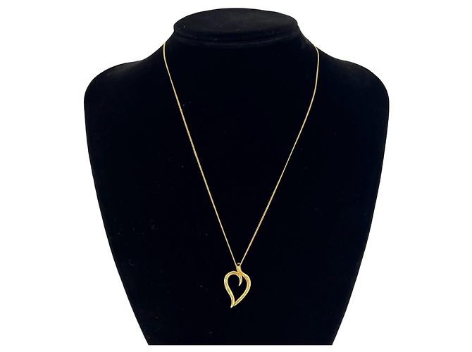 Tiffany & Co Collana Cuore Foglia Vintage Tiffany D'oro - vista 2