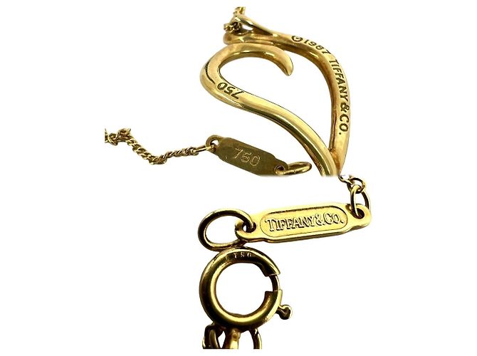 Tiffany & Co Collana Cuore Foglia Vintage Tiffany D'oro - vista 3
