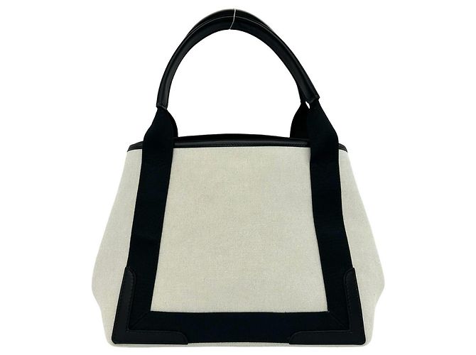 Borsa Balenciaga Cabas Logo Navy Bianco Blu navy - vista 3