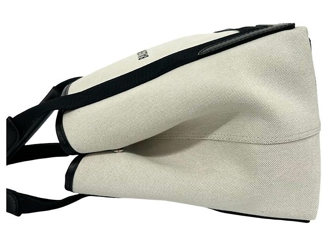 Borsa Balenciaga Cabas Logo Navy Bianco Blu navy - vista 5
