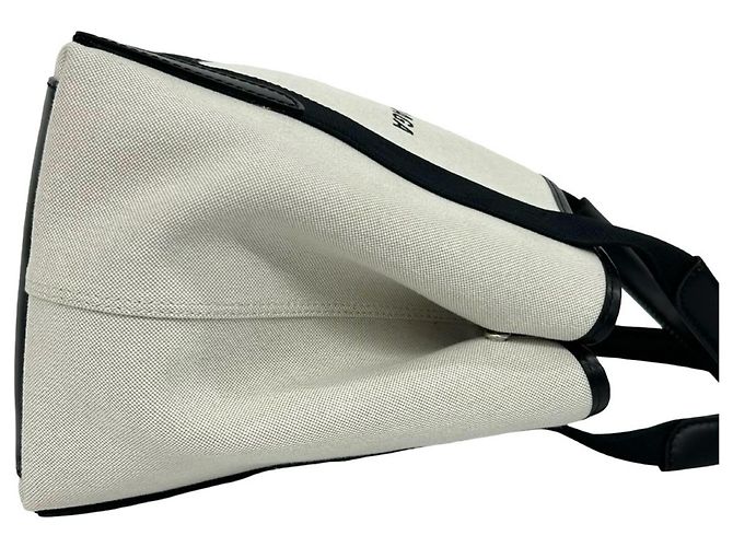 Borsa Balenciaga Cabas Logo Navy Bianco Blu navy - vista 6