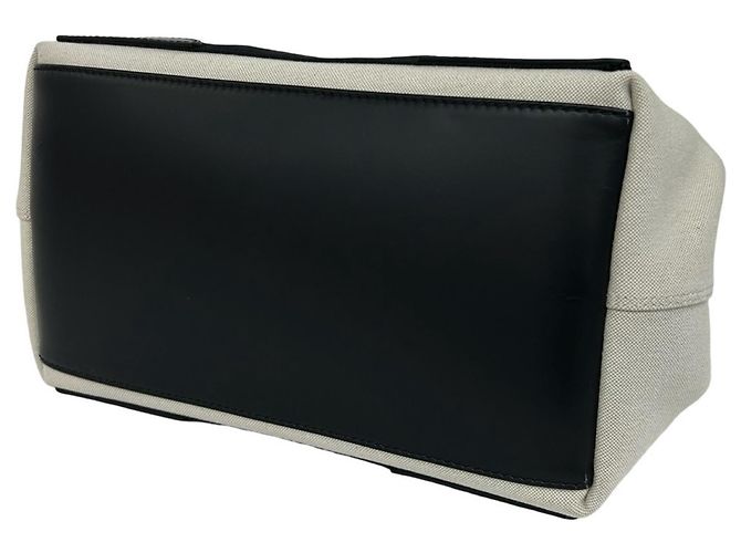 Borsa Balenciaga Cabas Logo Navy Bianco Blu navy - vista 8