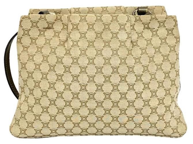 Céline Borsa a tracolla Celine Macadam Blazon Pattern Triomphe Beige - vista 3