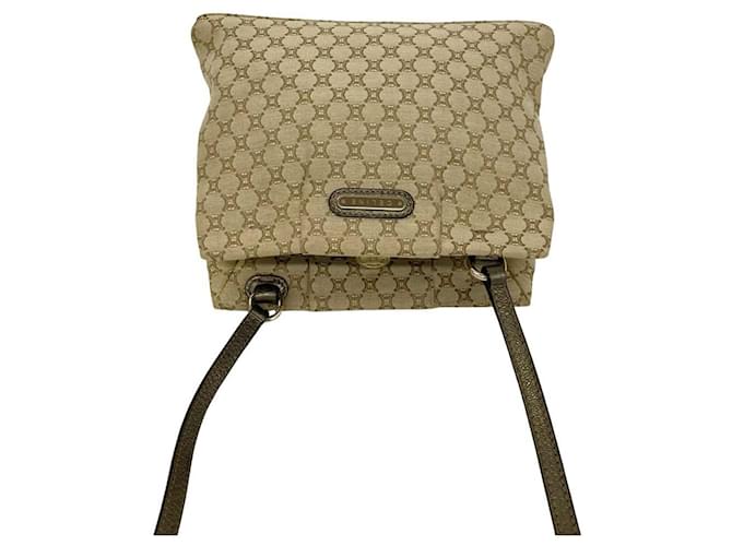 Céline Borsa a tracolla Celine Macadam Blazon Pattern Triomphe Beige - vista 4