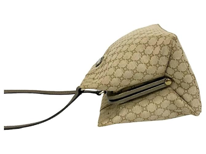 Céline Borsa a tracolla Celine Macadam Blazon Pattern Triomphe Beige - vista 5