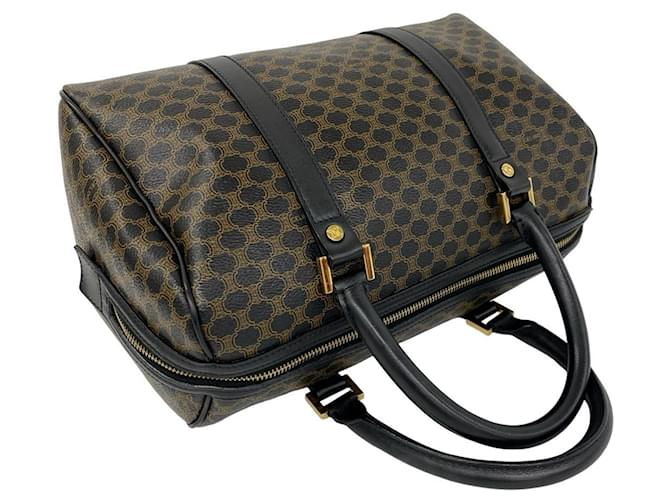 Céline Borsa Boston Celine Macadam Blazon Pattern Triomphe in pelle Marrone - vista 4