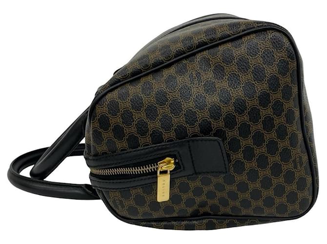 Céline Borsa Boston Celine Macadam Blazon Pattern Triomphe in pelle Marrone - vista 5